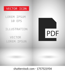 PDF Vector icon . Lorem Ipsum Illustration design