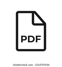 PDF vector icon in modern design style for web site and mobile app