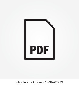 PDF vector icon in modern design style for web site and mobile app