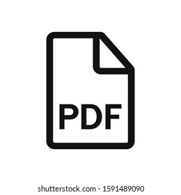 PDF vector icon in modern design style for web site and mobile app