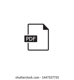 Pdf vector icon on white