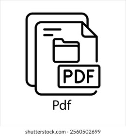 Pdf Vector icon stock illustration