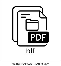 Pdf Vector icon stock illustration