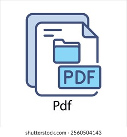 Pdf Vector icon stock illustration