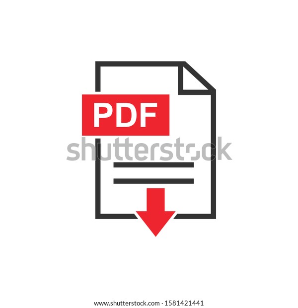 Pdf Vector Icon Pdf Symbol Flat のベクター画像素材 ロイヤリティフリー