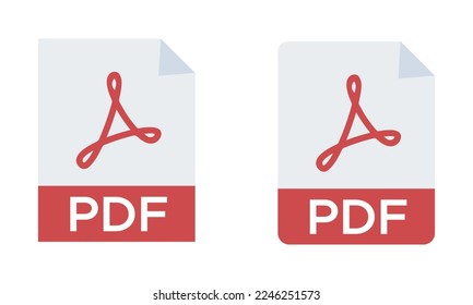 Pdf vector icons set. Stock vector