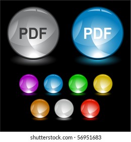 Pdf. Vector interface element.