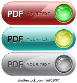 Pdf. Vector internet buttons.
