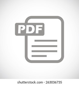 Pdf web black icon on a white background. Vector symbol