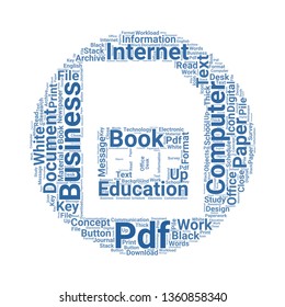pdf word cloud. tag cloud about pdf.