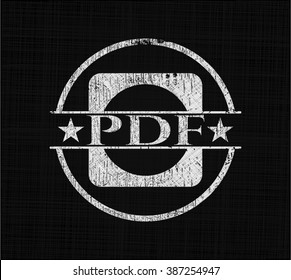 PDF written on a chalkboard