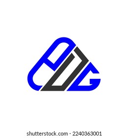 Diseño creativo del logotipo de la letra PDG con gráfico vectorial, logotipo PDG simple y moderno.