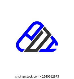 PDI letter logo creative design with vector graphic, PDI simple and modern logo.