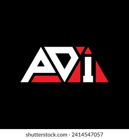 Logo-Design des PDI-Dreiecksbuchstaben mit Dreiecksform. PDI Dreieck Logo Design Monogramm. PDI Dreieck Vektor Logo Vorlage mit roter Farbe. PDI Dreieckslogo Einfaches, elegantes und luxuriöses Design.