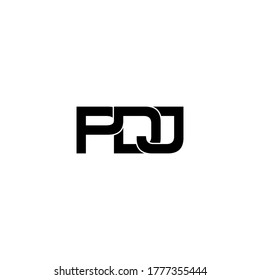 pdj letter original monogram logo design
