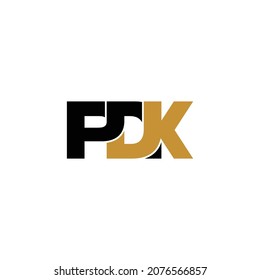 PDK-Brief-Monogramm-Logo-Design, Vektorgrafik