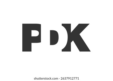 PDK logo design. Initial letter P D K bold font style for tech startups, consulting, corporate branding. Creative company name, headlines typography identity, trendy logotype. Vector illustration.