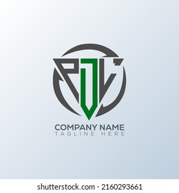 PDL logo monogram isolated on circle element design template