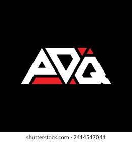 Diseño del logotipo de la letra triangular PDQ con forma triangular. Monograma de diseño del logotipo del triángulo PDQ. Plantilla de logotipo vectorial de triángulo PDQ con color rojo. Logo triangular PDQ Diseño sencillo, elegante y lujoso.