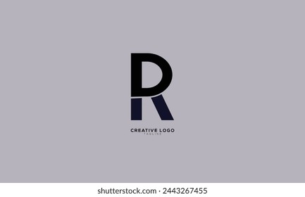 PDR DR Abstract initial monogram letter alphabet logo design