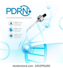 PDRN , Polydesoxyribonukleotid Serum Hautpflege Kosmetisch, DNA Lachs