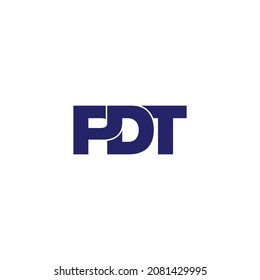 PDT letter monogram logo design vector