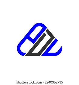 PDU letter logo creative design with vector graphic, PDU simple and modern logo.