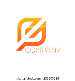 PE company linked letter logo