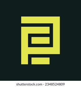 PE creative and modern vector logo design