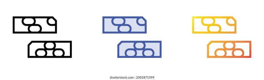 pe de moleque icon. Linear, Blue Fill and Gradient Style Design Isolated On White Background