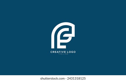 PE EP Abstract initial monogram letter alphabet logo design