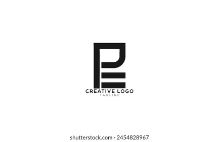 PE EP Abstract initial monogram letter alphabet logo design