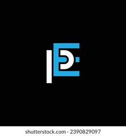 PE or EP abstract letter logo. Awesome artistic branding company different colors illustration icon or monogram design.