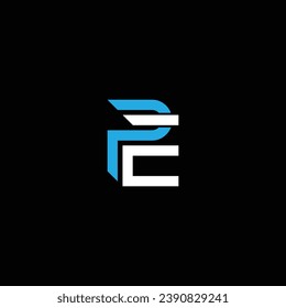 PE or EP abstract letter logo. Awesome artistic branding company different colors illustration icon or monogram design.