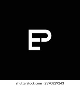 PE or EP abstract letter logo. Awesome artistic branding company different colors illustration icon or monogram design.