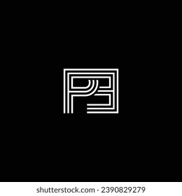 PE or EP abstract letter logo. Awesome artistic branding company different colors illustration icon or monogram design.