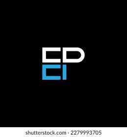 PE oder EP-Abstrakte herausragende professionelle Unternehmen fantastisch künstlerisches Branding Unternehmen verschiedene Farben Illustrationslogo