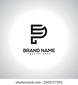 PE EP Abstract Unique Letter Logo Design. Initial Vector Symbol.