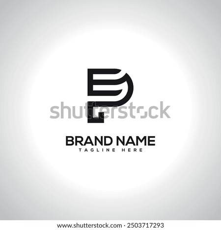 PE EP Abstract Unique Letter Logo Design. Initial Vector Symbol.