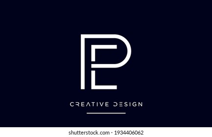 PE or EP Alphabet Letters Abstract Icon Logo