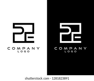pe, ep Letter Logo Design. Simple and Creative Letter Concept Illustration vector