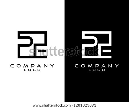 pe, ep Letter Logo Design. Simple and Creative Letter Concept Illustration vector