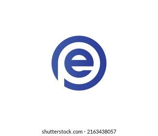 PE EP Logo Design Vector Template