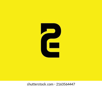 PE EP logo design vector template