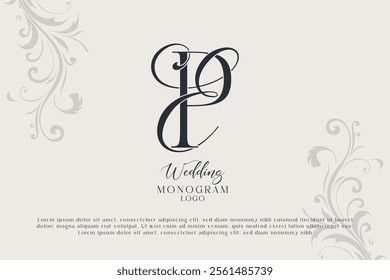 PE EP wedding monogram logo