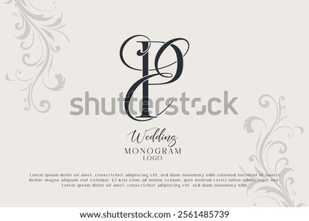 PE EP wedding monogram logo