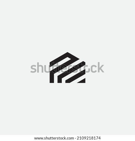 PE HOUSE LOGO DESIGN VECTOR