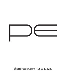 PE initial letter logo template vector icon design