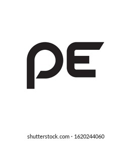 PE initial letter logo template vector icon design