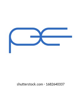 PE initial letter logo template vector icon design